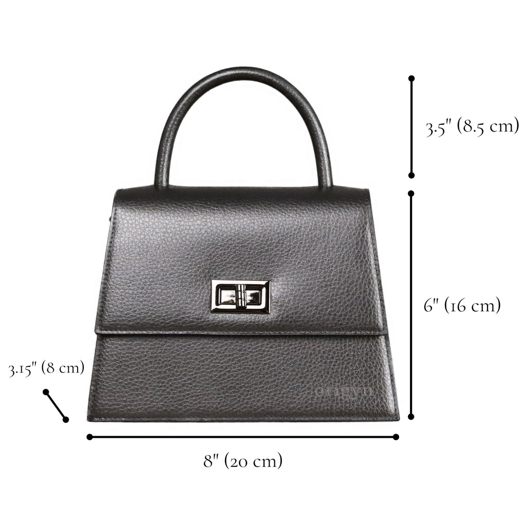 Origyn 03 - Plant-Based Vegan Leather Kelly Bag - Made with Plastic-Free MIRUM® - Shopthatapp.ca