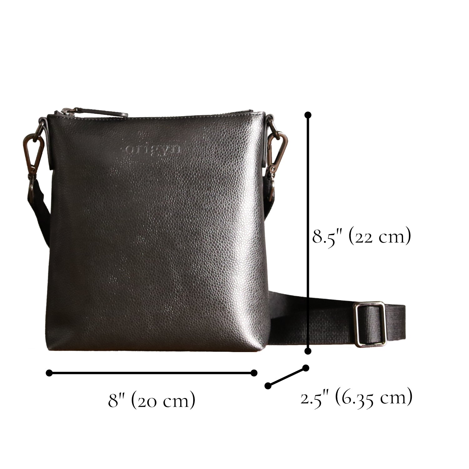 Origyn 04 - Plant-Based Vegan Leather Top Zip Handbag - Made with Plastic-Free MIRUM® - Shopthatapp.ca