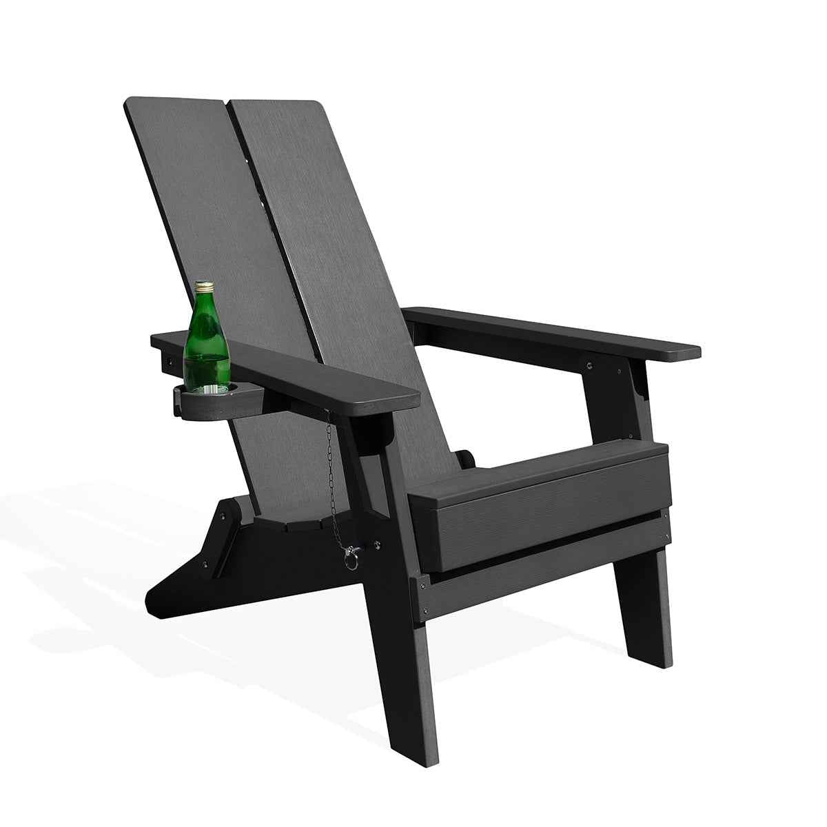 Adirondack Polymer Outdoor Folding Chair with Cupholder