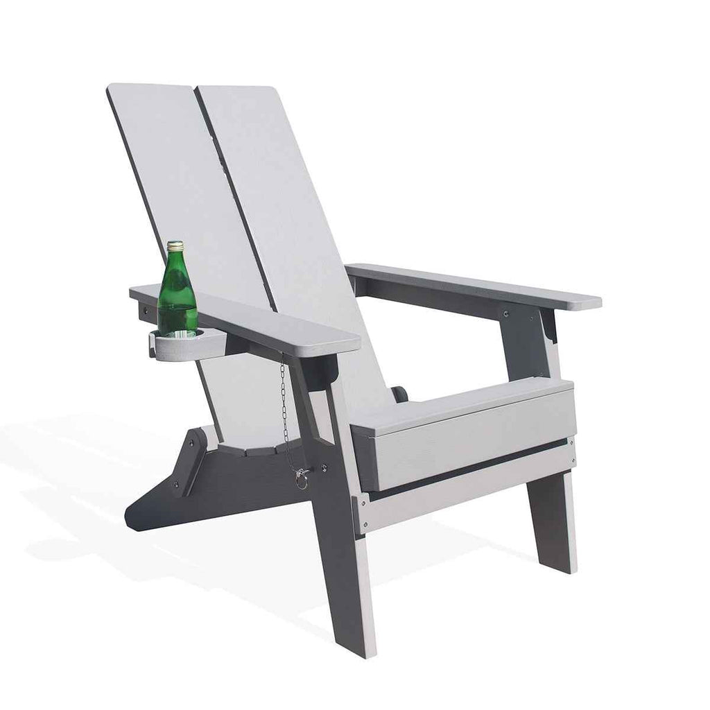 Adirondack Polymer Outdoor Folding Chair with Cupholder