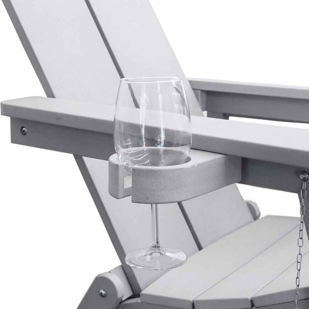 Adirondack Polymer Outdoor Folding Chair with Cupholder