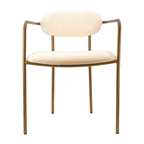 Archer Dining Chair - White/Gold - Www.Shopthatapp.ca