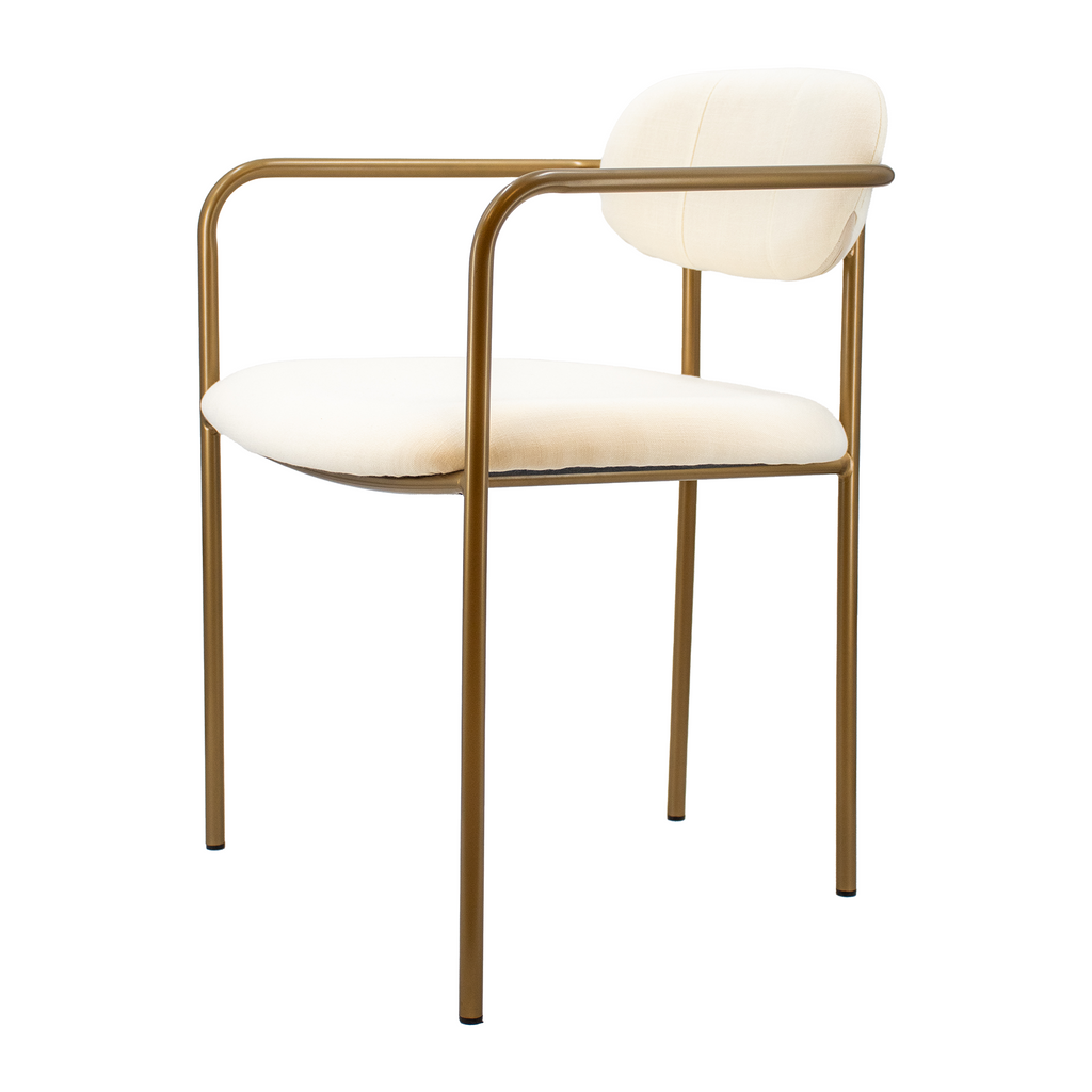 Archer Dining Chair - White/Gold - Www.Shopthatapp.ca