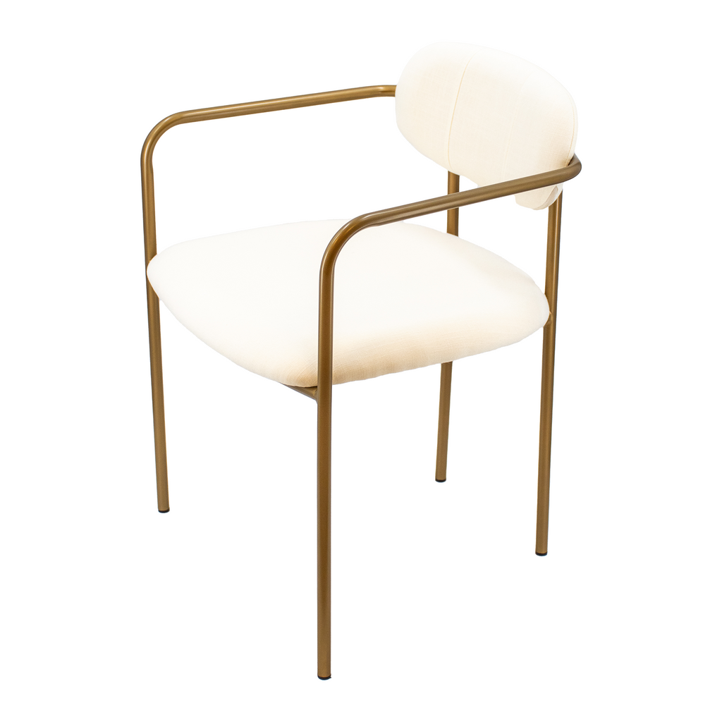 Archer Dining Chair - White/Gold - Www.Shopthatapp.ca