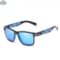 Black HD polarized sunglasses by 777tech with sleek design and tinted lenses, ideal for outdoor sun protection.