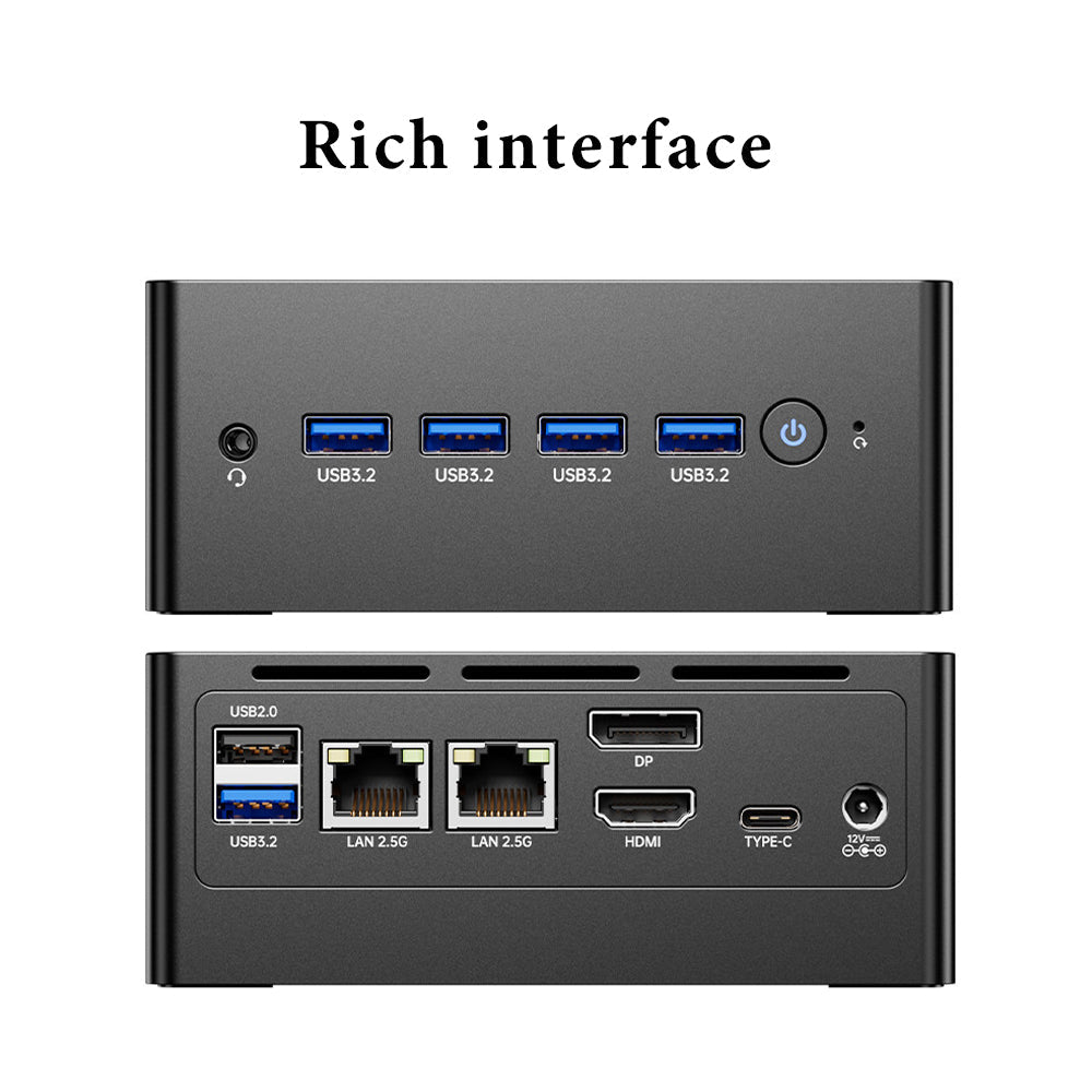 BDI N100 Mini PC – Intel N100 Dual 2.5G LAN 4K Triple Display Expandable Storage