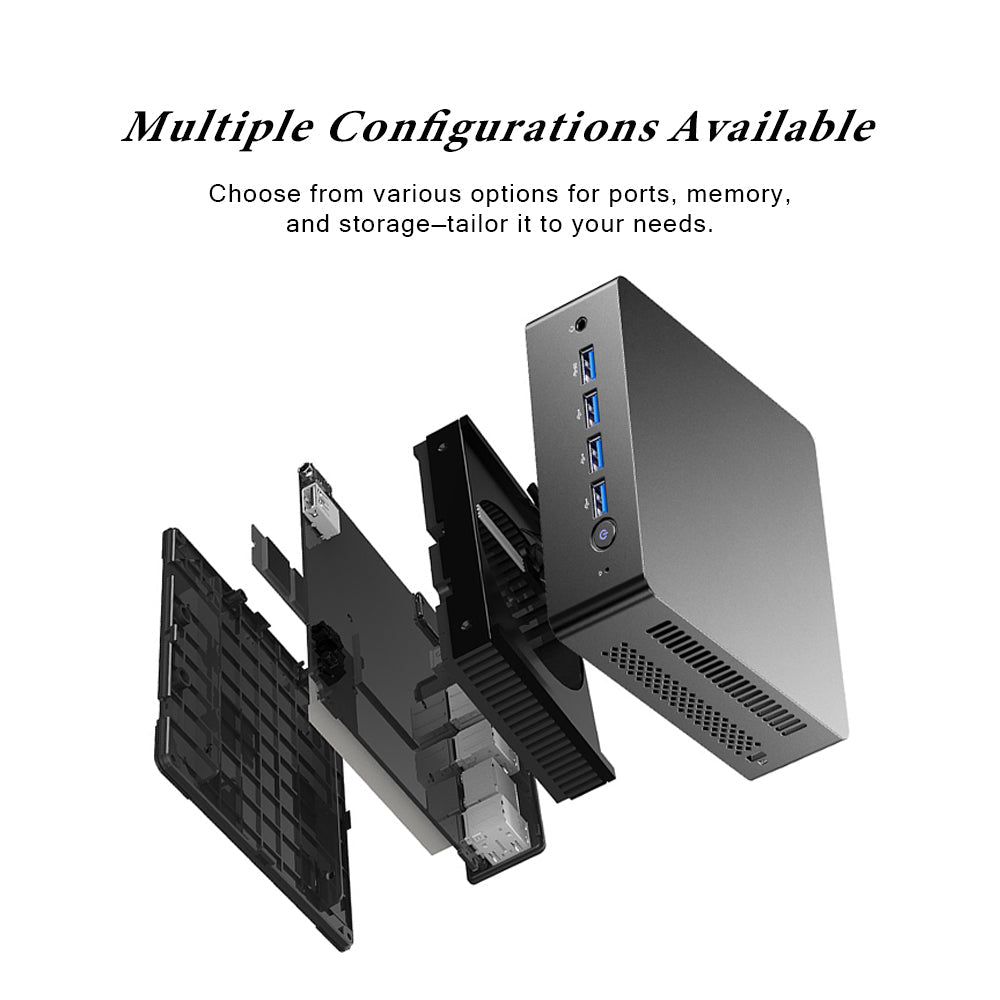 BDI N100 Mini PC – Intel N100 Dual 2.5G LAN 4K Triple Display Expandable Storage