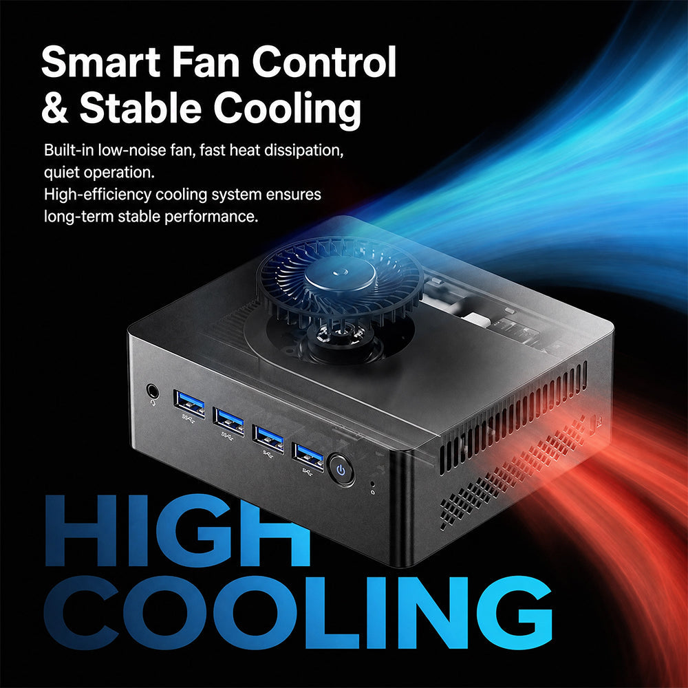 BDI N100 Mini PC – Intel N100 Dual 2.5G LAN 4K Triple Display Expandable Storage