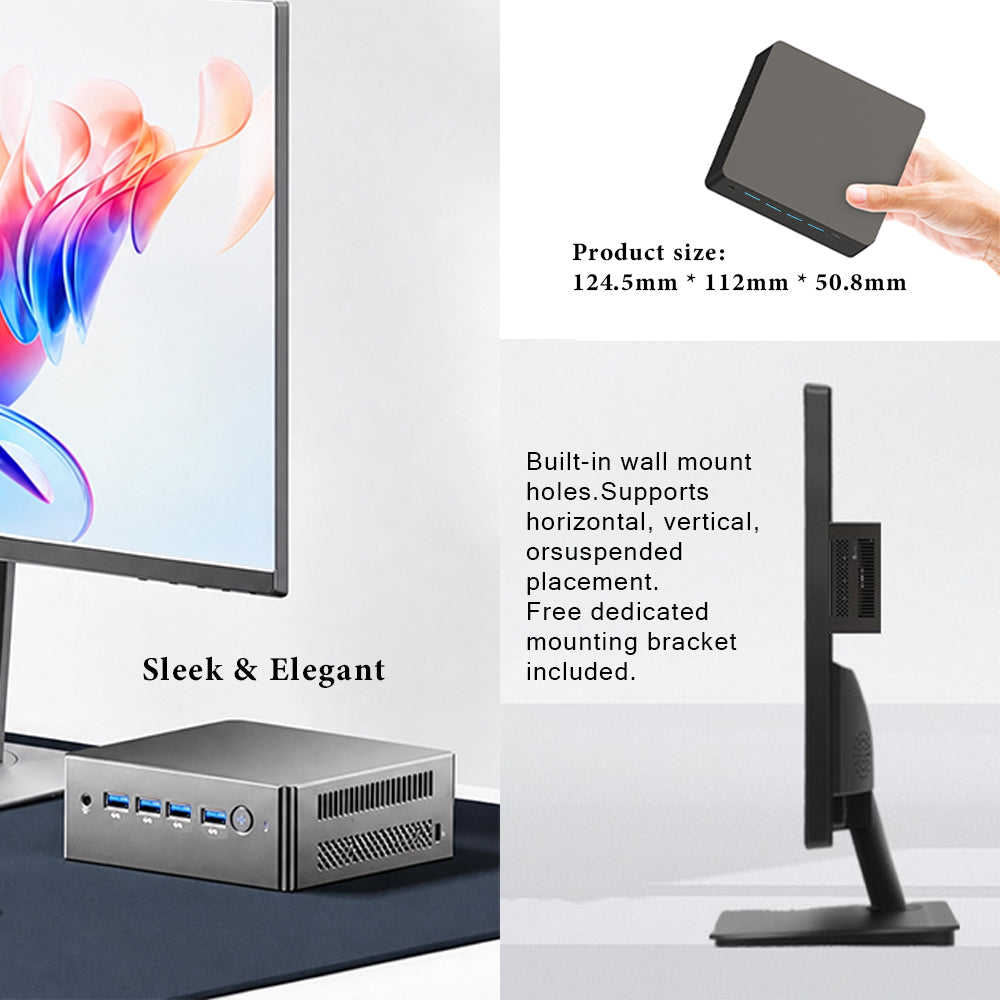 BDI N100 Mini PC – Intel N100 Dual 2.5G LAN 4K Triple Display Expandable Storage