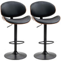 Alpine Modern Adjustable Counter/Bar Stools with Swivel Seat-Set of 2-Black