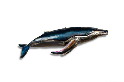 Whale Metal wall art 26"x8"
