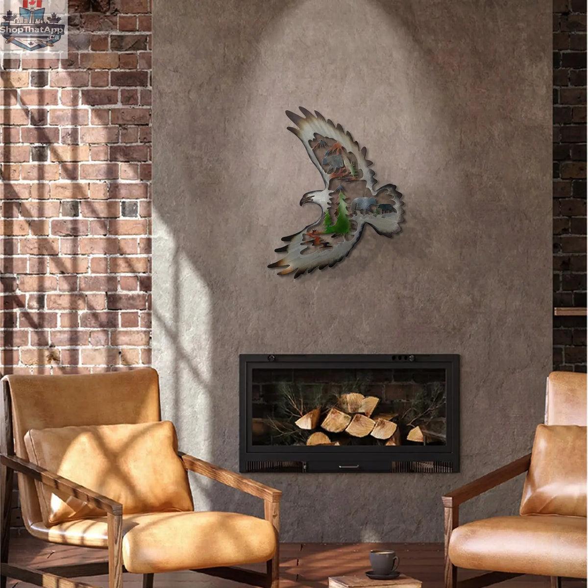 Majestic Eagle Metal Wall Art - Elevate Your Home with the Alpine Sovereign Design - Shopthatapp.ca