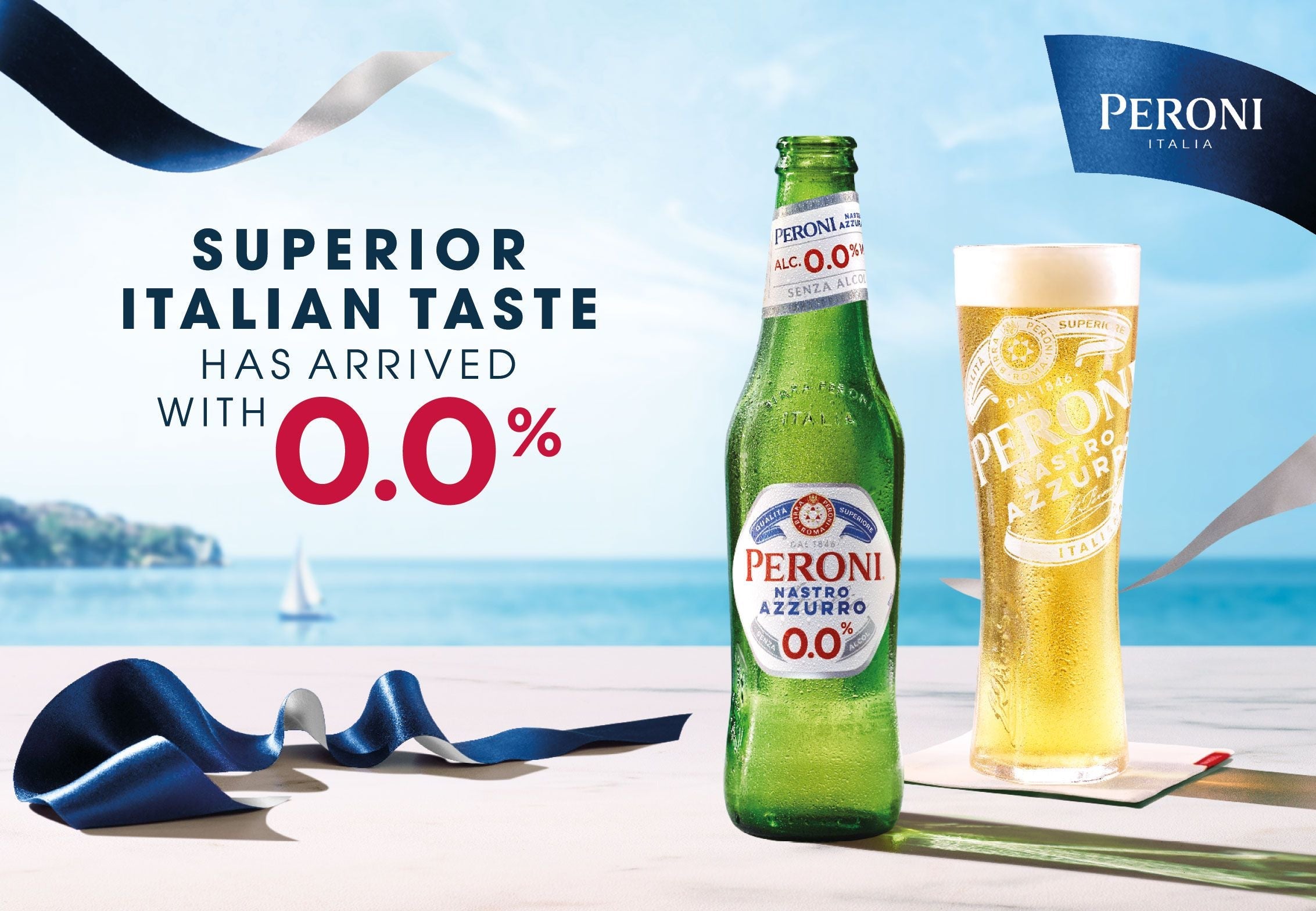 Peroni Nastro Azzuro Alcohol-Free - Refreshing Non-Alcoholic Beer