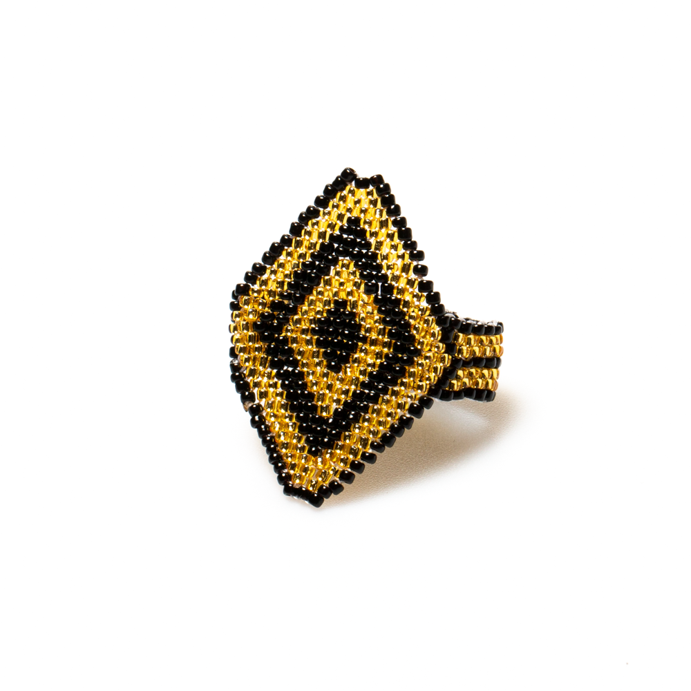 Beaded Aztec Ring - Unique Tribal-Inspired Jewelry - Shopthatapp.ca