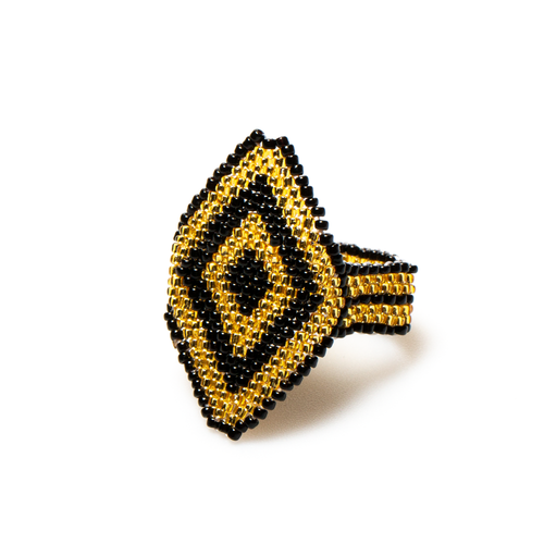 Beaded Aztec Ring - Unique Tribal-Inspired Jewelry - Shopthatapp.ca