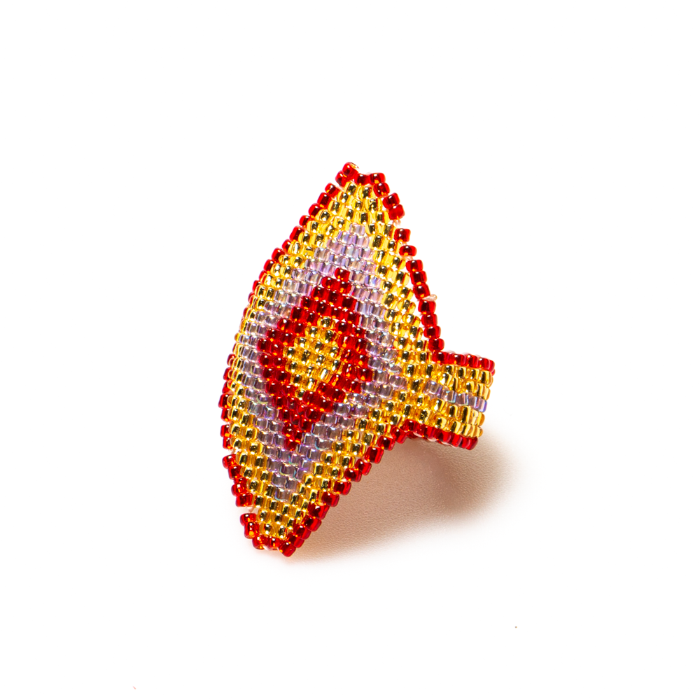 Beaded Aztec Ring - Unique Tribal-Inspired Jewelry - Shopthatapp.ca