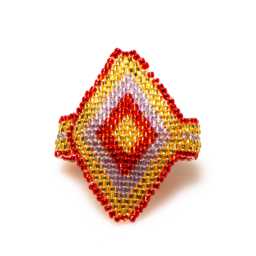 Beaded Aztec Ring - Unique Tribal-Inspired Jewelry - Shopthatapp.ca
