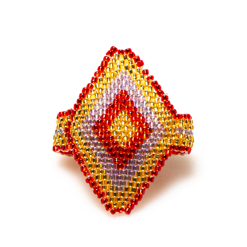 Beaded Aztec Ring - Unique Tribal-Inspired Jewelry - Shopthatapp.ca