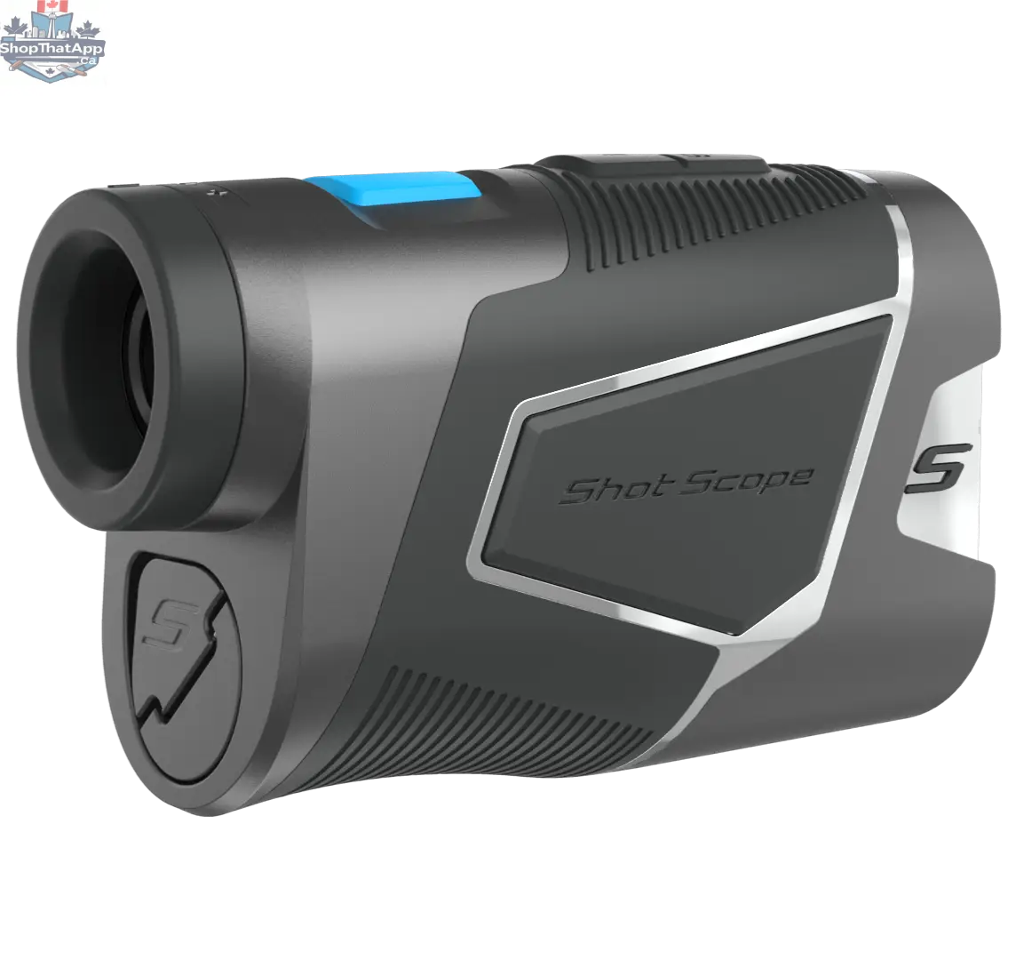 The Golfather Ltd. PRO ZR Rangefinder showing a close-up view of its digital display and ergonomic design for accurate distance measurement.