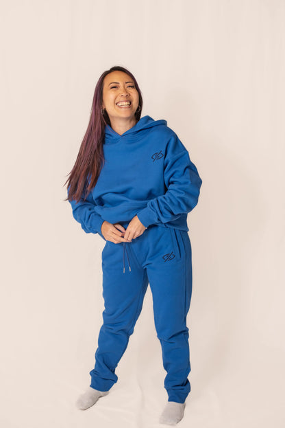 Comfortable classic sweats from PRVT Apparel Inc., showing soft fabric, drawstring waist, and relaxed fit.