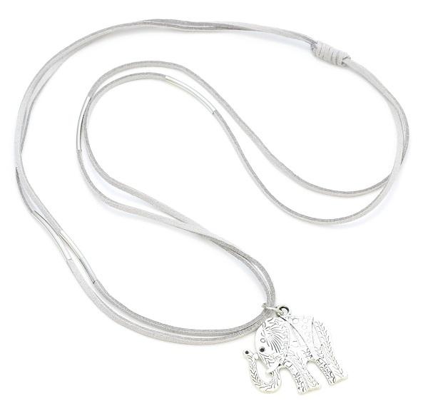 Elephant Suede Pendant - Unique & Stylish Jewelry - Shopthatapp.ca