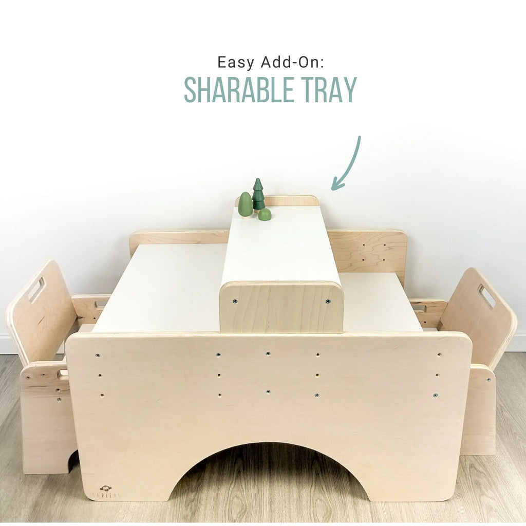 PAPAYA DOUBLE Montessori Table and Chair Set - Adjustable for Two - Shopthatapp.ca