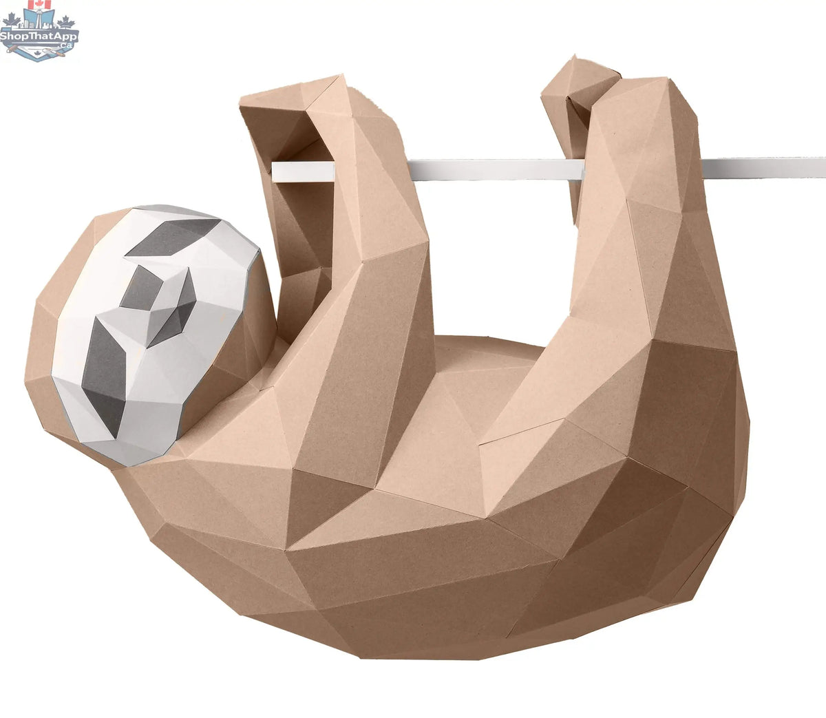 Sofs Lifestyle DIY Sloth 3D origami paper model kit featuring colorful folded paper sloth figure on a white background.
