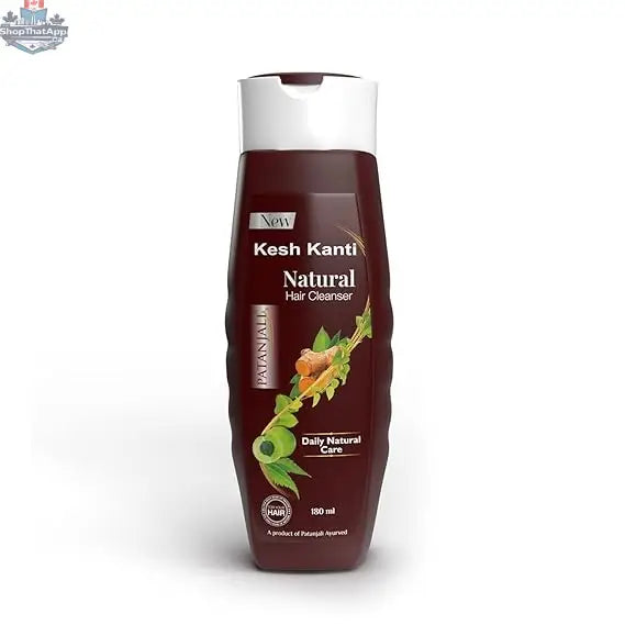 Patanjali Kesh Kanti natural hair cleanser in a 180ml bottle, suited for gentle hair and scalp cleansing, part of Prithvi Mart's beauty care.