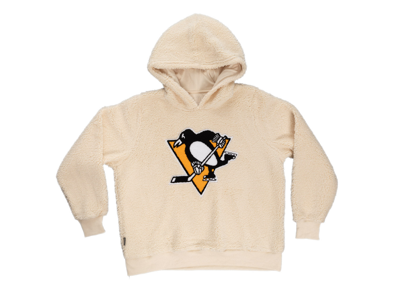Pittsburgh Penguins Ladies Sherpa Hoodie with Premium Chenille Logo - Shopthatapp.ca