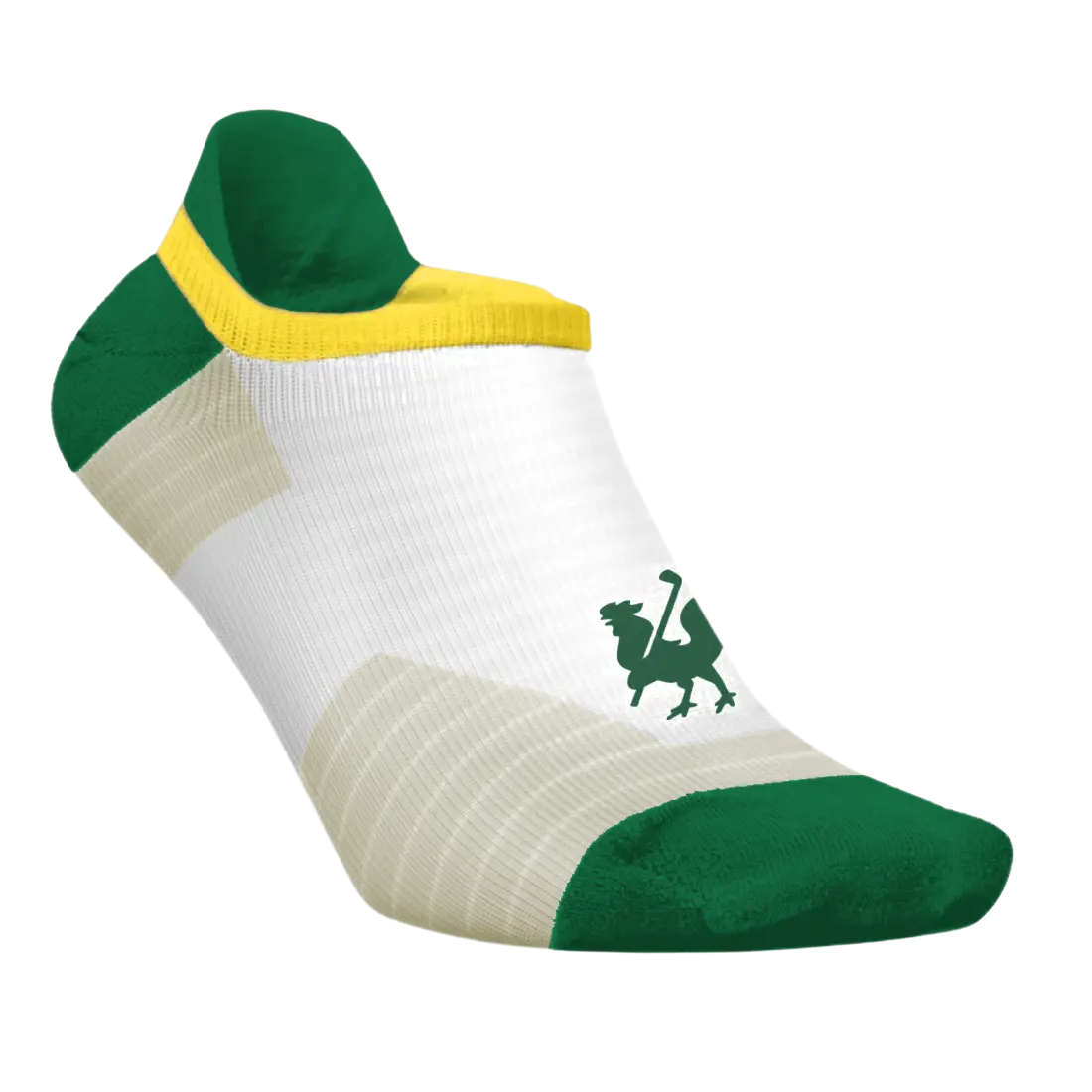 Red Rooster Golf performance short socks designed for comfort and support during golf, featuring breathable fabric and cushioned soles.