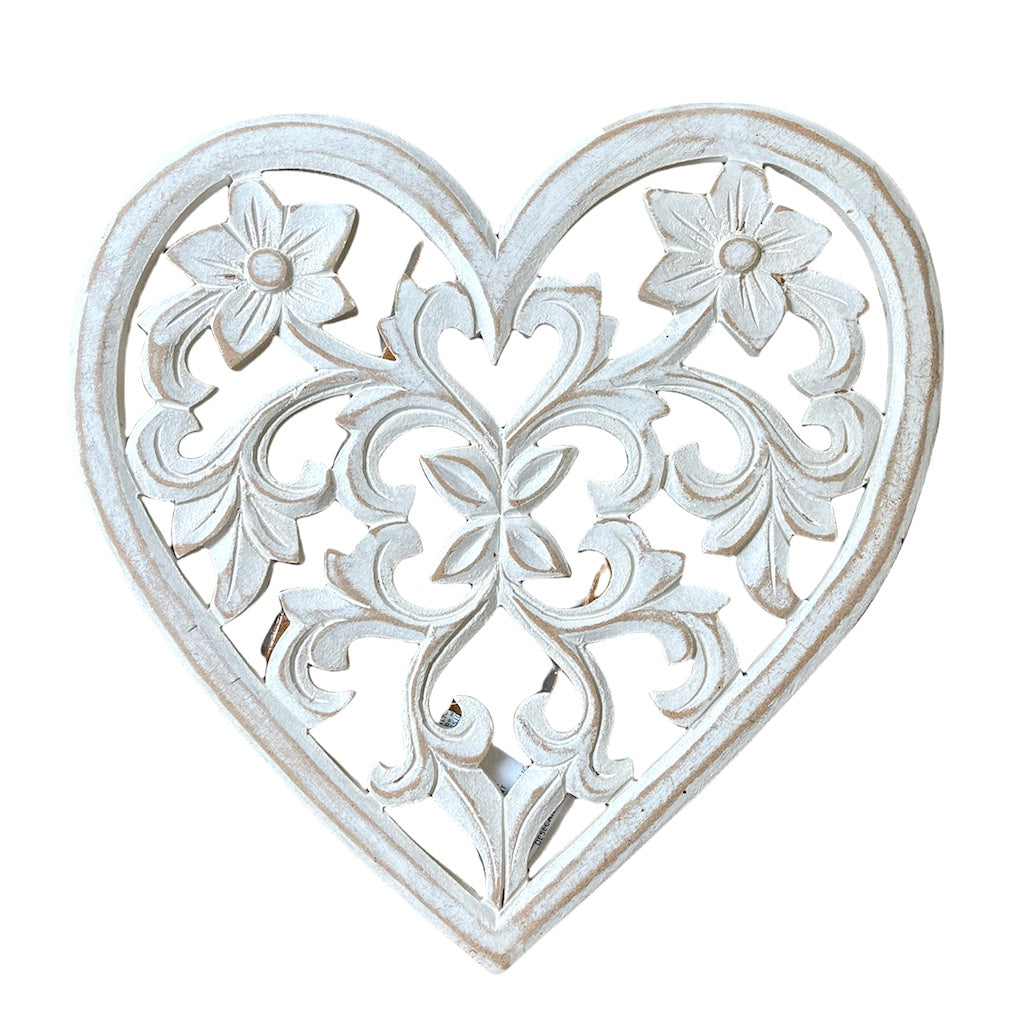 Wooden Carved Heart Decoration for Home Décor - Shopthatapp.ca