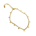 Delicate Gold Plated Disc Bracelet with Chain - Shopthatapp.ca