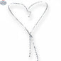 Silver-plated disc chain necklace with double drop design by Suzie Blue Canada, featuring layered circular pendants.