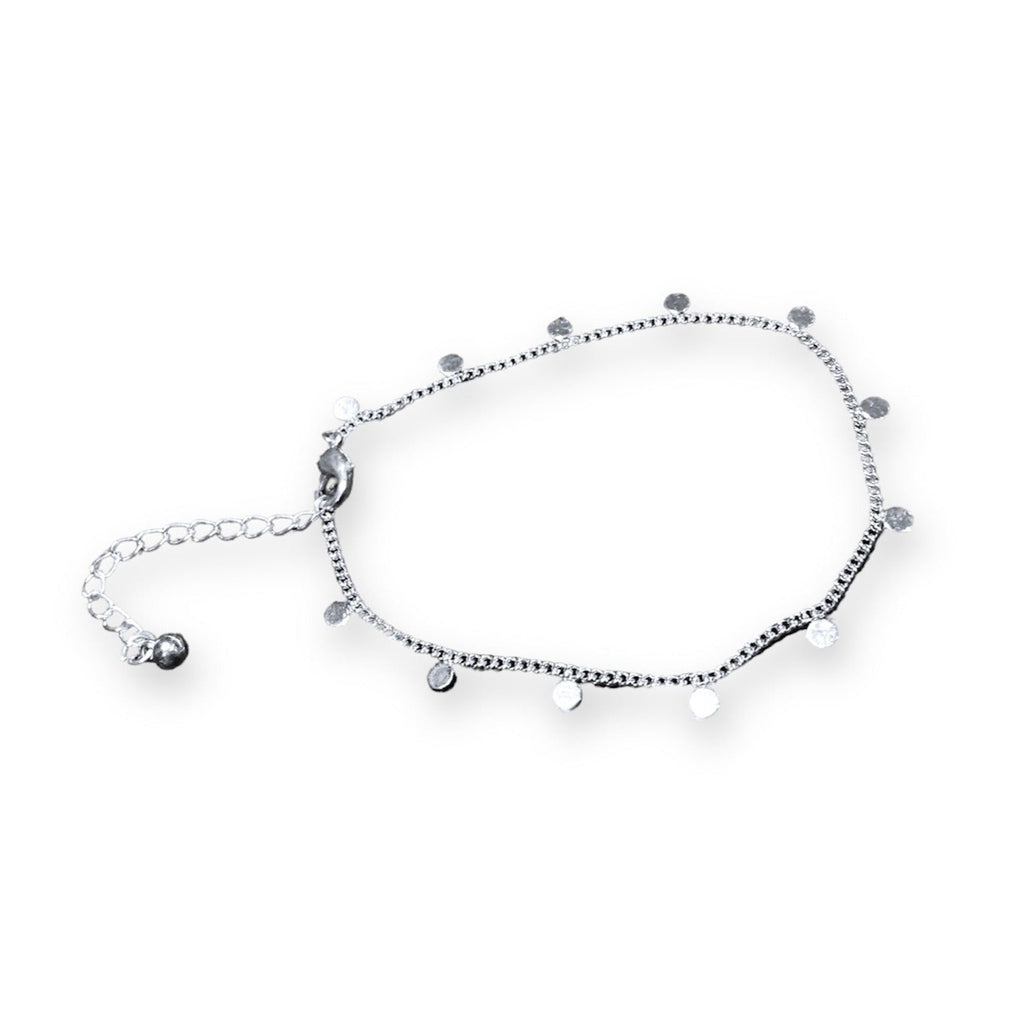 Delicate Silver Plated Disc Chain Bracelet - Shopthatapp.ca