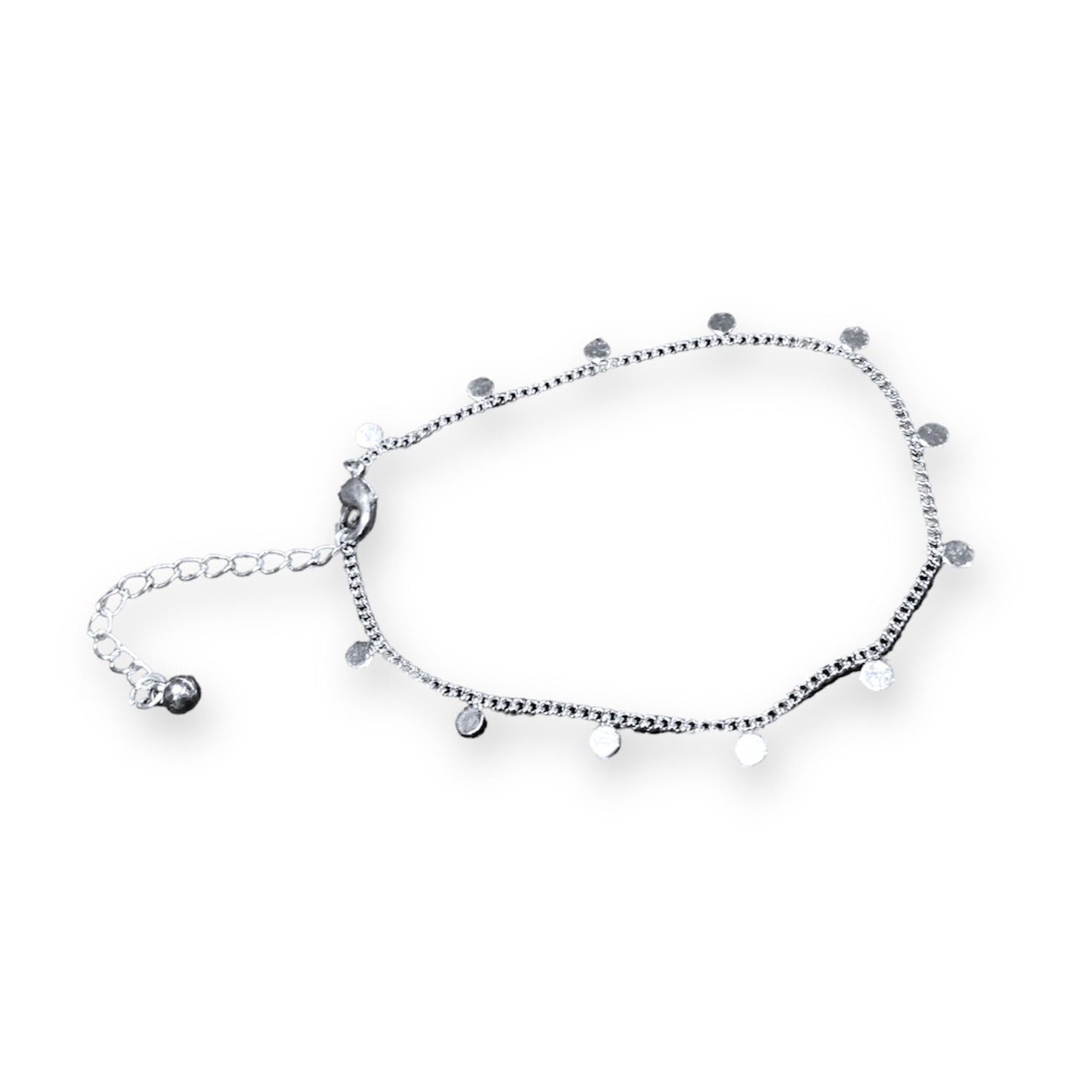 Delicate Silver Plated Disc Chain Bracelet - Shopthatapp.ca