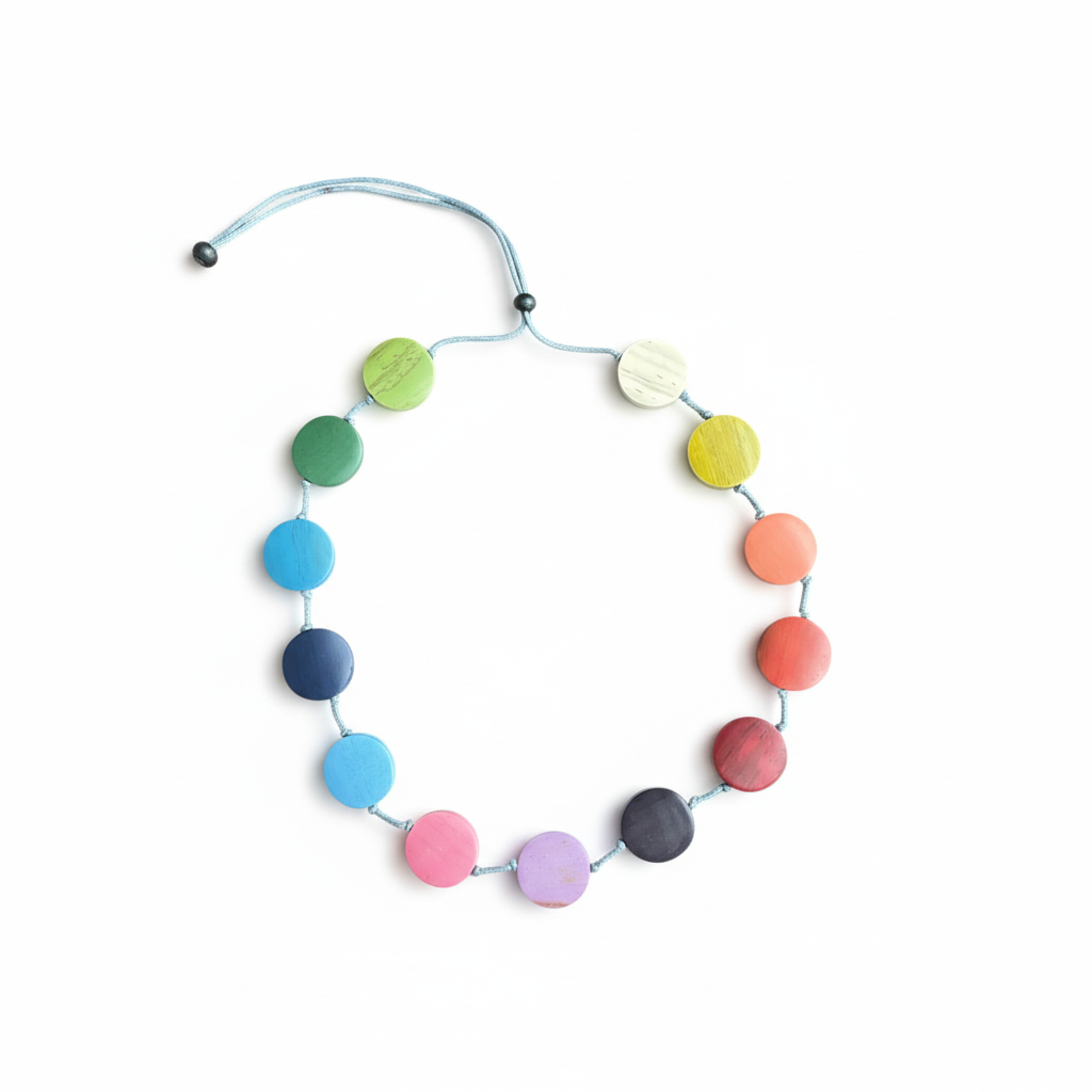 Short Wooden Rainbow Necklace - Shopthatapp.ca