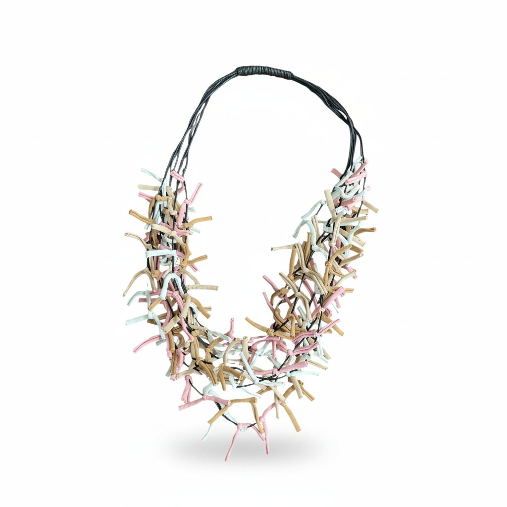 Multi Strand Fabric Necklace - Shopthatapp.ca
