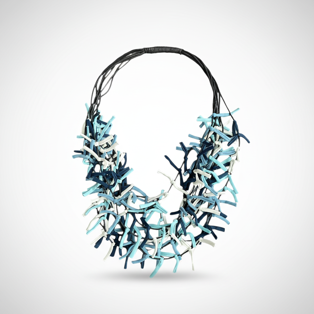 Multi Strand Fabric Necklace - Shopthatapp.ca