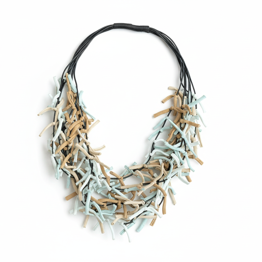 Multi Strand Fabric Necklace - Shopthatapp.ca