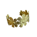 Flower Cuff Gold Stainless Steel - Elegant Floral Design Bracelet - Shopthatapp.ca