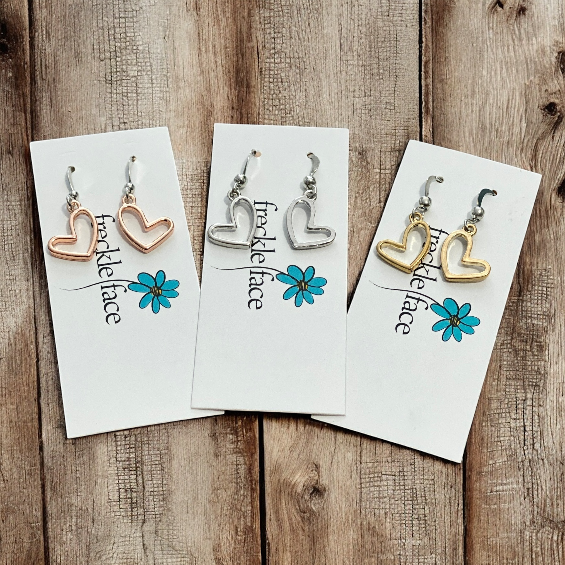 Open Heart Earrings - Stylish Hook Design for Elegant Looks - Shopthatapp.ca