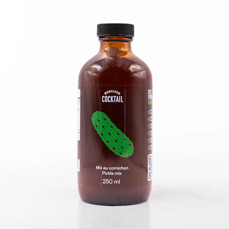 Monsieur Cocktail Pickle Cocktail Mix for Unique Flavored Drinks