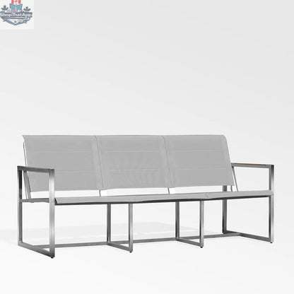 Enclover Pine Sling Sofa with wooden frame and plush cushions, showcasing modern living room furniture design.