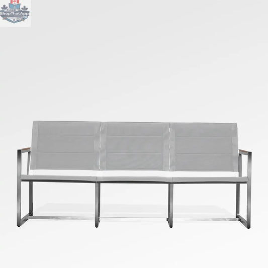 Enclover Pine Sling Sofa with wooden frame and cushioned seating, shown from the front view.
