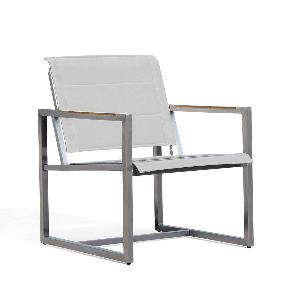 Pine Stainless Steel & Teak Outdoor Sling Chair