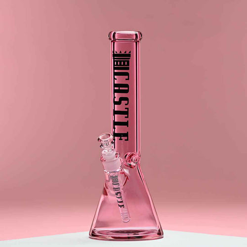 14" Electroplated Beaker Bong – 7mm Heavy Duty Glass