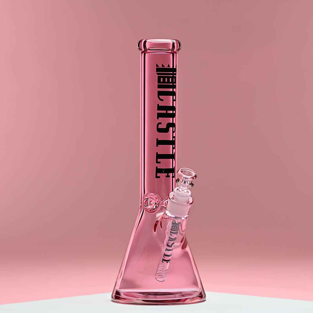 14" Electroplated Beaker Bong – 7mm Heavy Duty Glass
