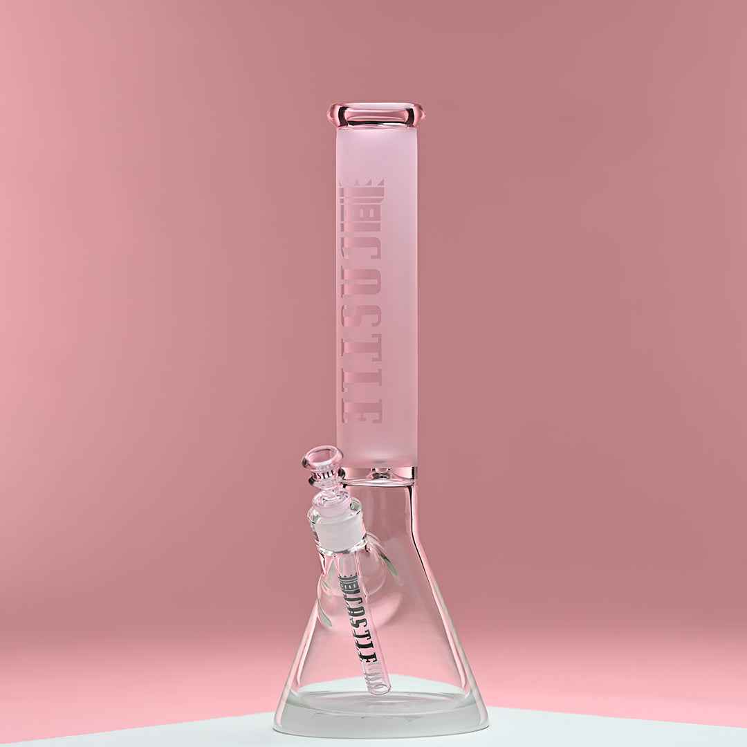 Frosted Tube (16″) Colored Beaker Bong