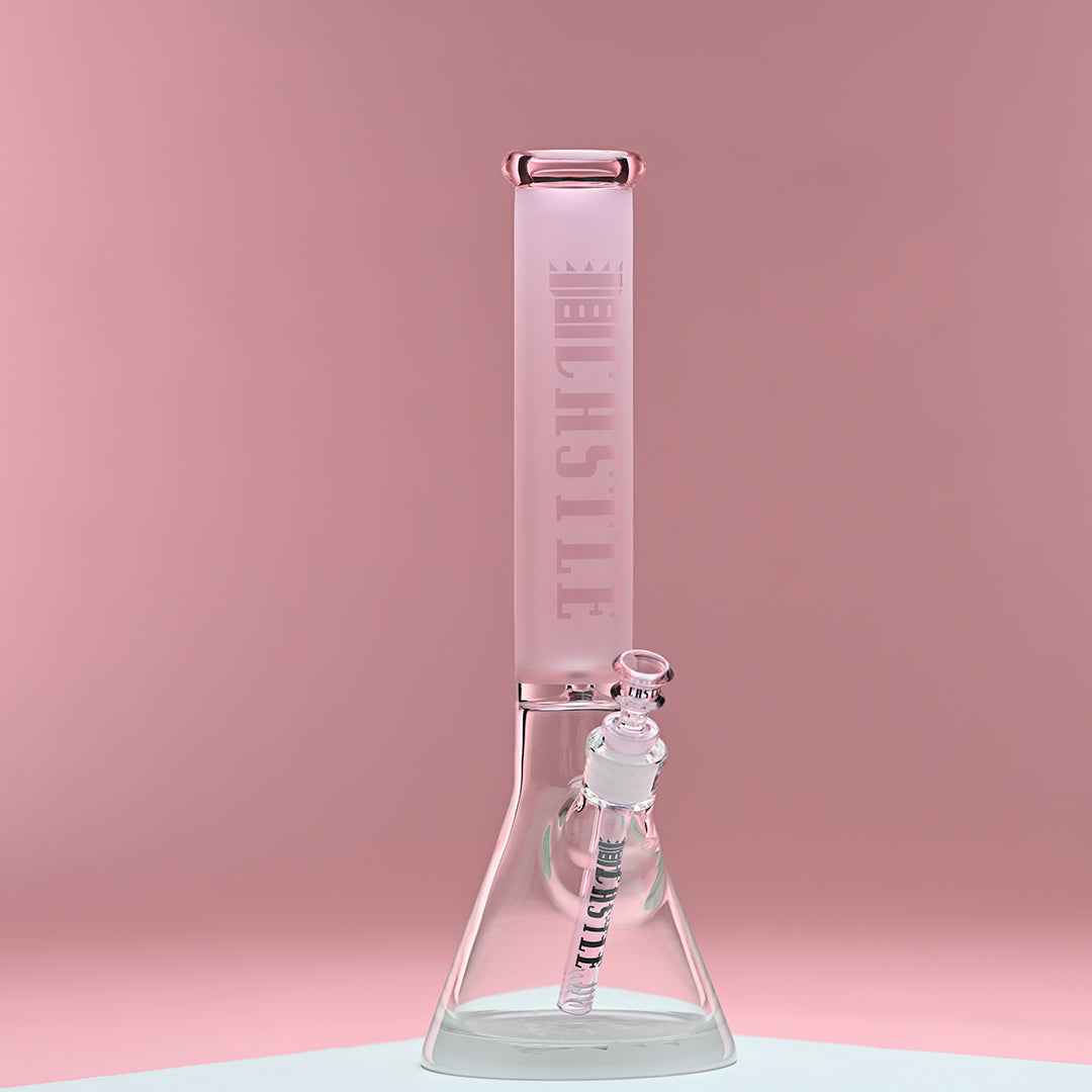 Frosted Tube (16″) Colored Beaker Bong