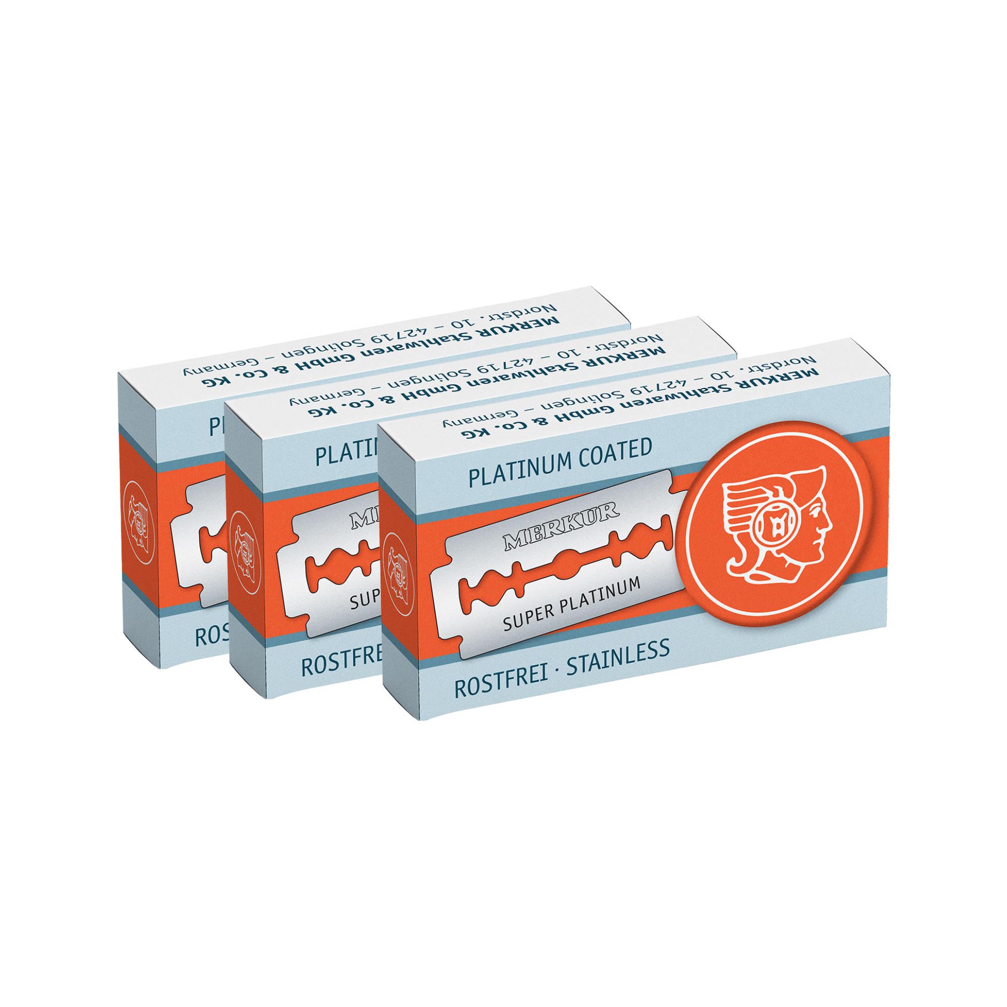 Merkur Super Platinum Razor Blades - 3 Packs of 10 Blades Each